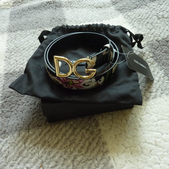 Dolce & Gabbana Lily-Print Dauphine \'D&G\' Belt NEW main image 8